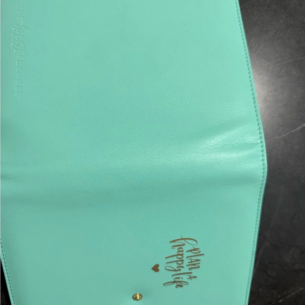 Happy Planner cover Mint Green with Gold Text